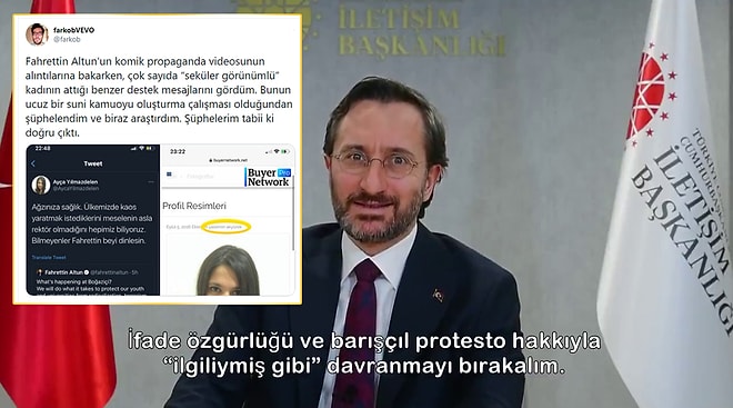 Fahrettin Altun'un Videosuna Destek Mesajları Atan Trollerin İpliğini Pazara Çıkaran Twitter Kullanıcısı