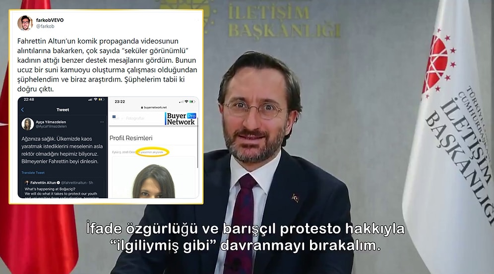 Fahrettin Altun'un Videosuna Destek Mesajları Atan Trollerin İpliğini Pazara Çıkaran Twitter Kullanıcısı