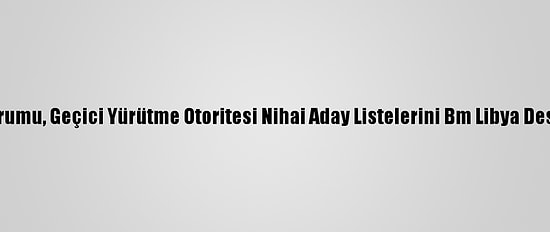 Libya Siyasi Diyalog Forumu, Geçici Yürütme Otoritesi Nihai Aday Listelerini Bm Libya Destek Misyonu'na Sundu