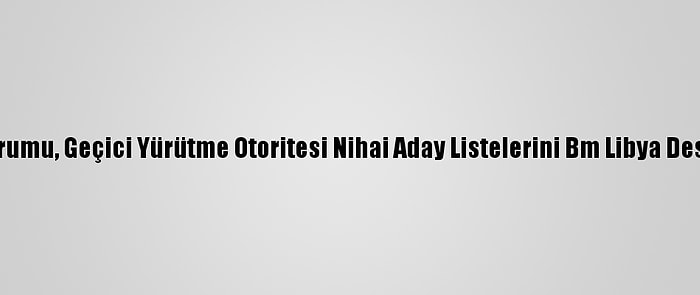 Libya Siyasi Diyalog Forumu, Geçici Yürütme Otoritesi Nihai Aday Listelerini Bm Libya Destek Misyonu'na Sundu