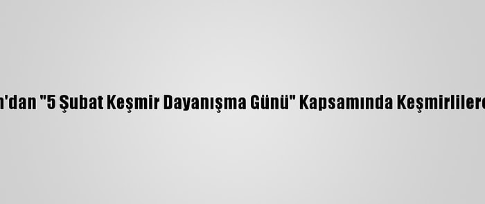 Pakistan'dan "5 Şubat Keşmir Dayanışma Günü" Kapsamında Keşmirlilere Destek