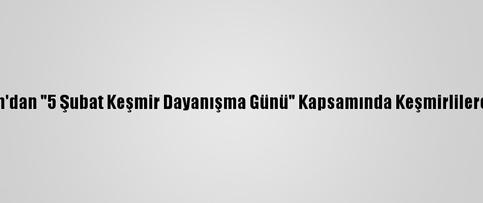 Pakistan'dan "5 Şubat Keşmir Dayanışma Günü" Kapsamında Keşmirlilere Destek