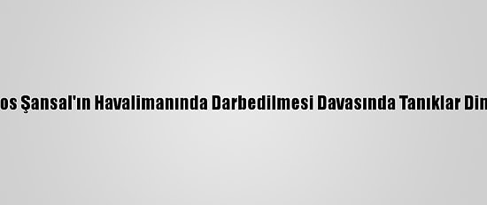 Barbaros Şansal'ın Havalimanında Darbedilmesi Davasında Tanıklar Dinlenildi