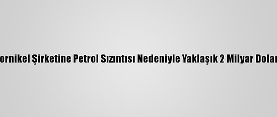 Rus Nornikel Şirketine Petrol Sızıntısı Nedeniyle Yaklaşık 2 Milyar Dolar Ceza