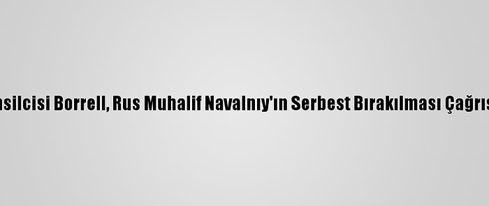 AB Yüksek Temsilcisi Borrell, Rus Muhalif Navalnıy'ın Serbest Bırakılması Çağrısında Bulundu