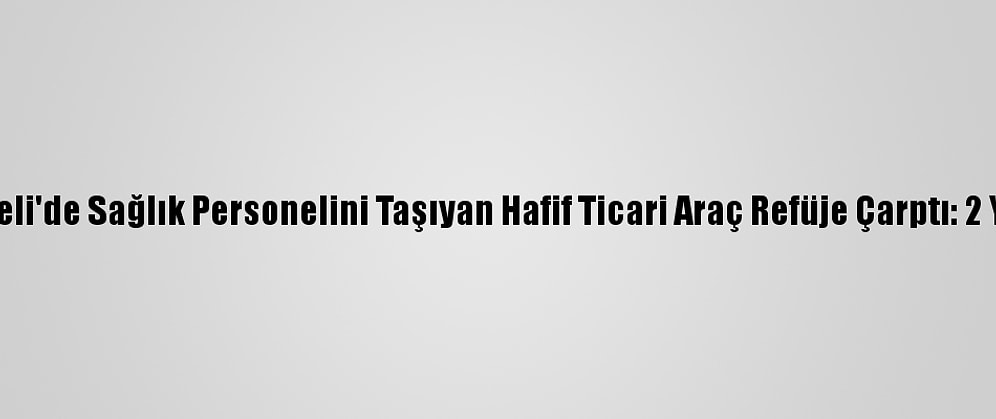 Kocaeli'de Sağlık Personelini Taşıyan Hafif Ticari Araç Refüje Çarptı: 2 Yaralı