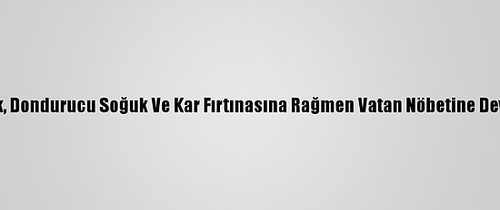 Mehmetçik, Dondurucu Soğuk Ve Kar Fırtınasına Rağmen Vatan Nöbetine Devam Ediyor