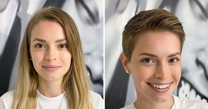 Парикмахер из Москвы делает своим клиенткам короткие стрижки, доказывая, что женская красота не измеряется длиной волос