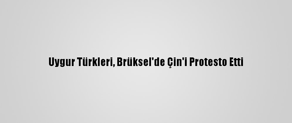 Uygur Türkleri, Brüksel'de Çin'i Protesto Etti
