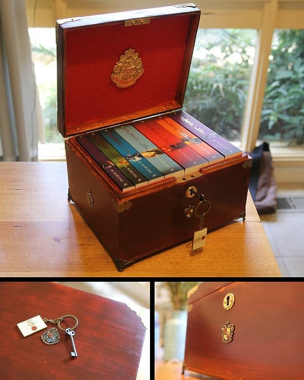 8. "Сделал для своей сестры деревянный сундучок, в котором спрятал ее любимую коллекцию книг о Гарри Поттере".