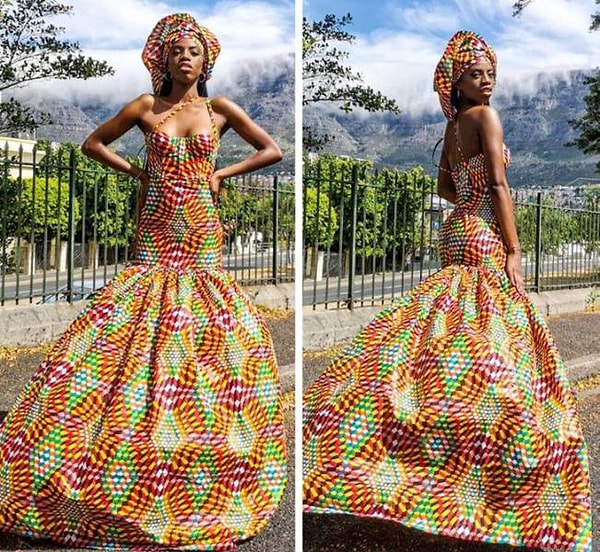 1. "В последние несколько месяцев мне пришлось нелегко, и я решила выплеснуть весь стресс и направить эту энергию в работу. В результате родилось вот это яркое и необычное платье".