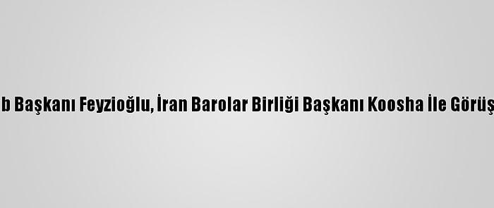 Tbb Başkanı Feyzioğlu, İran Barolar Birliği Başkanı Koosha İle Görüştü