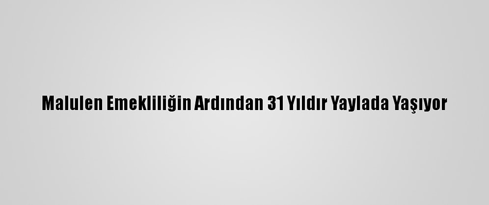 Malulen Emekliliğin Ardından 31 Yıldır Yaylada Yaşıyor