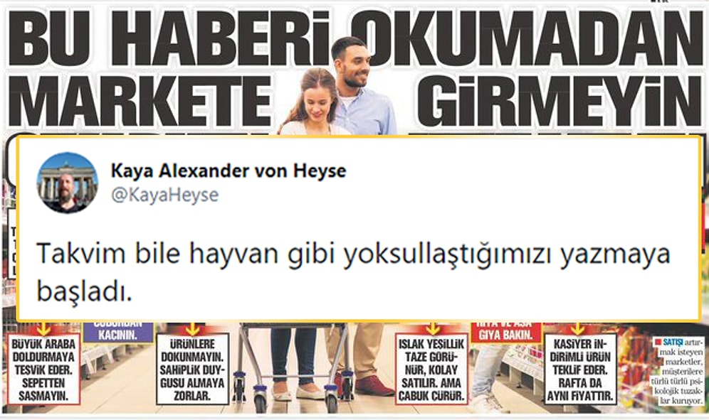 Takvim'in Alışveriş Önerileri Gündemde: Tok Karnına Çıkın, Çocuklar Olmasın; Araba Değil Sepet Kullanın