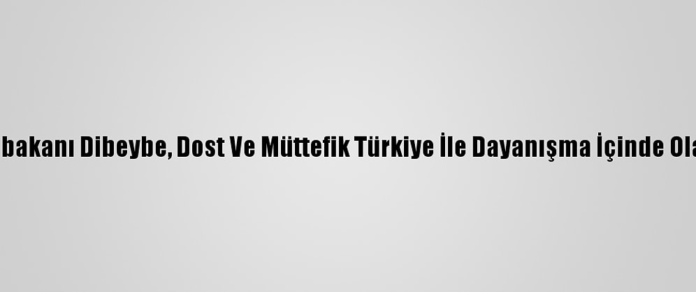 Libya'nın Yeni Başbakanı Dibeybe, Dost Ve Müttefik Türkiye İle Dayanışma İçinde Olacaklarını Söyledi