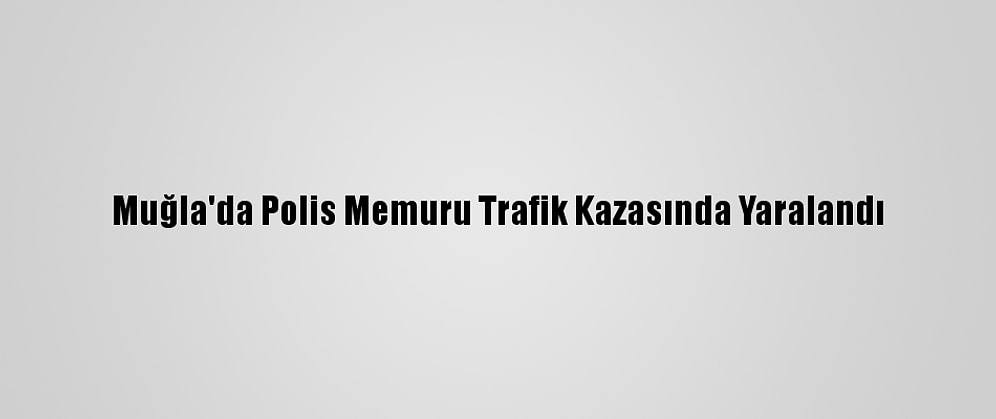 Muğla'da Polis Memuru Trafik Kazasında Yaralandı