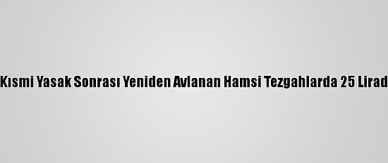 Samsun'da Kısmi Yasak Sonrası Yeniden Avlanan Hamsi Tezgahlarda 25 Liradan Satılıyor