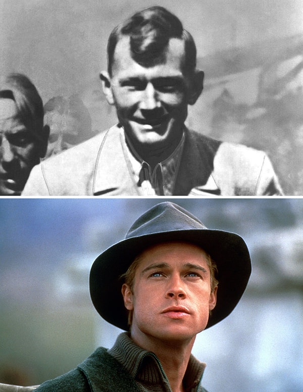 Генрих Харрер в исполнении Брэда Питта в «Семь лет в Тибете» (1997)