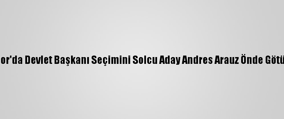 Ekvador'da Devlet Başkanı Seçimini Solcu Aday Andres Arauz Önde Götürüyor