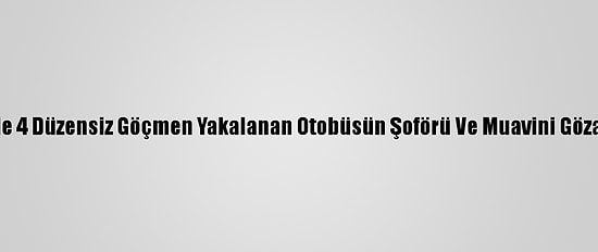 Osmaniye'de 4 Düzensiz Göçmen Yakalanan Otobüsün Şoförü Ve Muavini Gözaltına Alındı