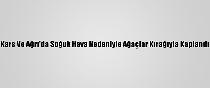 Kars Ve Ağrı'da Soğuk Hava Nedeniyle Ağaçlar Kırağıyla Kaplandı