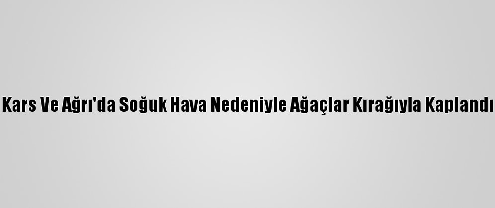 Kars Ve Ağrı'da Soğuk Hava Nedeniyle Ağaçlar Kırağıyla Kaplandı