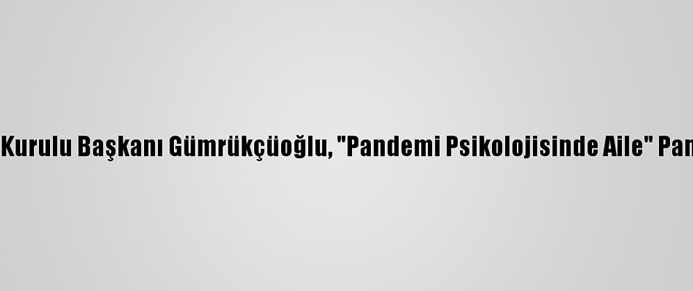 Kadem Yönetim Kurulu Başkanı Gümrükçüoğlu, "Pandemi Psikolojisinde Aile" Panelinde Konuştu: