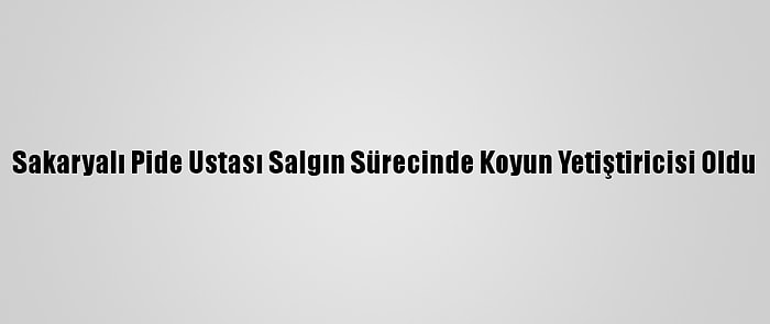 Sakaryalı Pide Ustası Salgın Sürecinde Koyun Yetiştiricisi Oldu