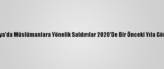 Almanya'da Müslümanlara Yönelik Saldırılar 2020'De Bir Önceki Yıla Göre Arttı
