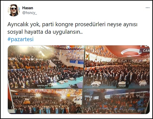 Kongrelerdeki kalabalıkları eleştiren vatandaşlar ise sosyal medyada bu paylaşımları yaptı 👇