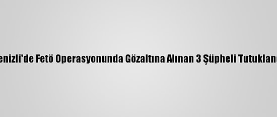 Denizli'de Fetö Operasyonunda Gözaltına Alınan 3 Şüpheli Tutuklandı