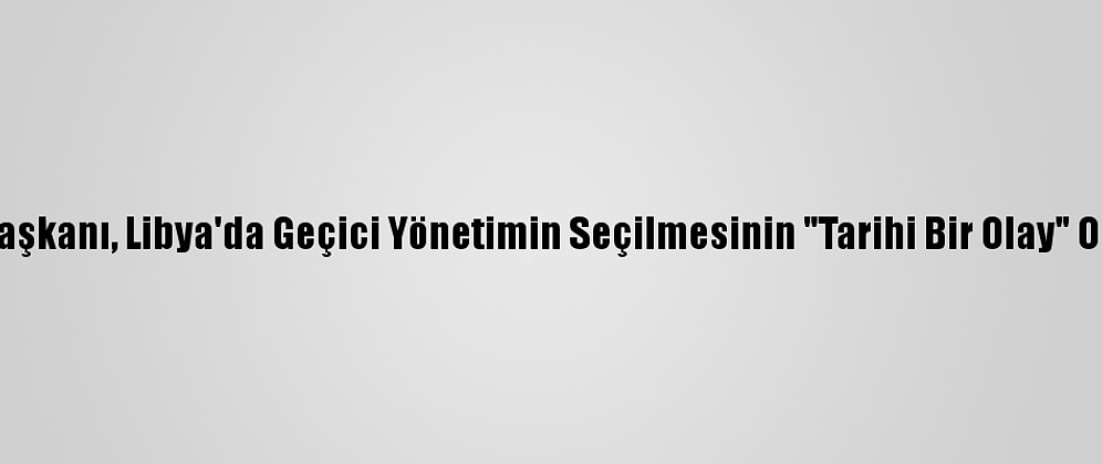 Tunus Cumhurbaşkanı, Libya'da Geçici Yönetimin Seçilmesinin "Tarihi Bir Olay" Olduğunu Söyledi