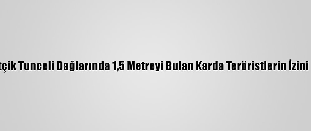 Mehmetçik Tunceli Dağlarında 1,5 Metreyi Bulan Karda Teröristlerin İzini Sürüyor