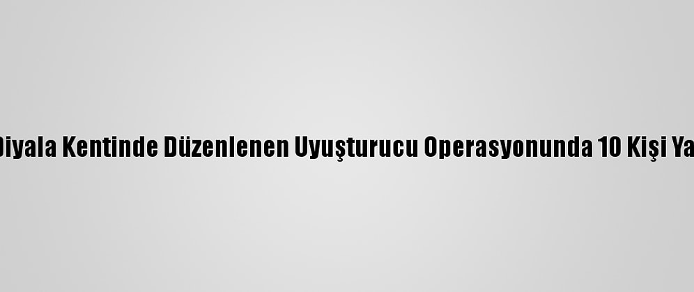 Irak'ın Diyala Kentinde Düzenlenen Uyuşturucu Operasyonunda 10 Kişi Yakalandı