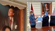"Hiçbir Art Niyetim Yok": Makam Odasındaki Atatürk Portresinde Stor Perde Bulunan Ülkü Uslu Gündemde