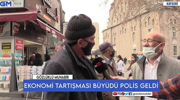 Gözlüklü Muhabir iismli YouTube kanalı, mikrofonu Kayseri'de vatandaşlara uzattı. Ortalık karıştı.