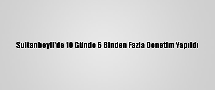 Sultanbeyli'de 10 Günde 6 Binden Fazla Denetim Yapıldı