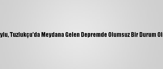 İçişleri Bakanı Soylu, Tuzlukçu'da Meydana Gelen Depremde Olumsuz Bir Durum Olmadığını Açıkladı