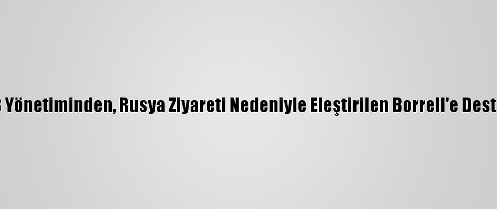 AB Yönetiminden, Rusya Ziyareti Nedeniyle Eleştirilen Borrell'e Destek