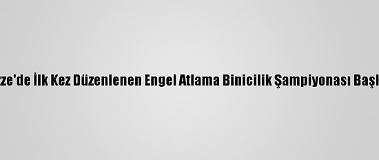 Gazze'de İlk Kez Düzenlenen Engel Atlama Binicilik Şampiyonası Başladı