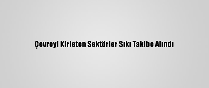 Çevreyi Kirleten Sektörler Sıkı Takibe Alındı