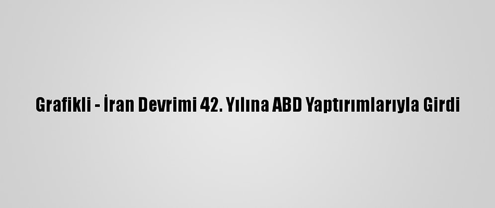 Grafikli - İran Devrimi 42. Yılına ABD Yaptırımlarıyla Girdi