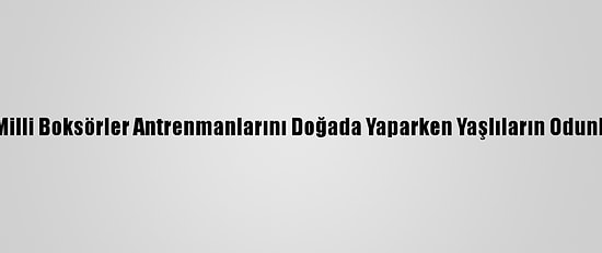 Samsun'da Milli Boksörler Antrenmanlarını Doğada Yaparken Yaşlıların Odunlarını Kırıyor
