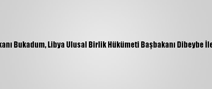 Cezayir Dışişleri Bakanı Bukadum, Libya Ulusal Birlik Hükümeti Başbakanı Dibeybe İle İş Birliğini Görüştü