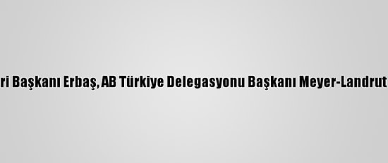 Diyanet İşleri Başkanı Erbaş, AB Türkiye Delegasyonu Başkanı Meyer-Landrut İle Görüştü: