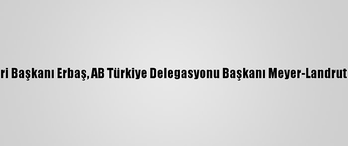 Diyanet İşleri Başkanı Erbaş, AB Türkiye Delegasyonu Başkanı Meyer-Landrut İle Görüştü: