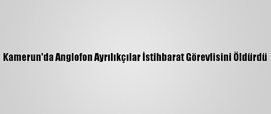 Kamerun'da Anglofon Ayrılıkçılar İstihbarat Görevlisini Öldürdü