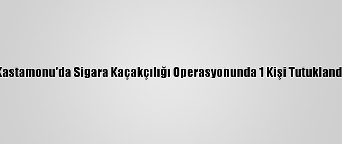 Kastamonu'da Sigara Kaçakçılığı Operasyonunda 1 Kişi Tutuklandı