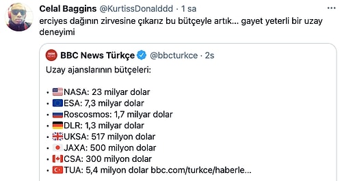 Türkiye'nin Uzaya Gitme Gündemini Diline Dolayarak Güldüren Kişiler