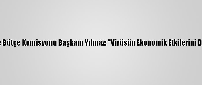 Tbmm Plan Ve Bütçe Komisyonu Başkanı Yılmaz: "Virüsün Ekonomik Etkilerini De İyi Yönettik"